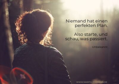 Niemand hat einen perfekten Plan. Also starte und schau was passiert