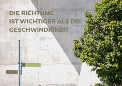 Die Richtung ist wichtiger als die Geschwindigkeit